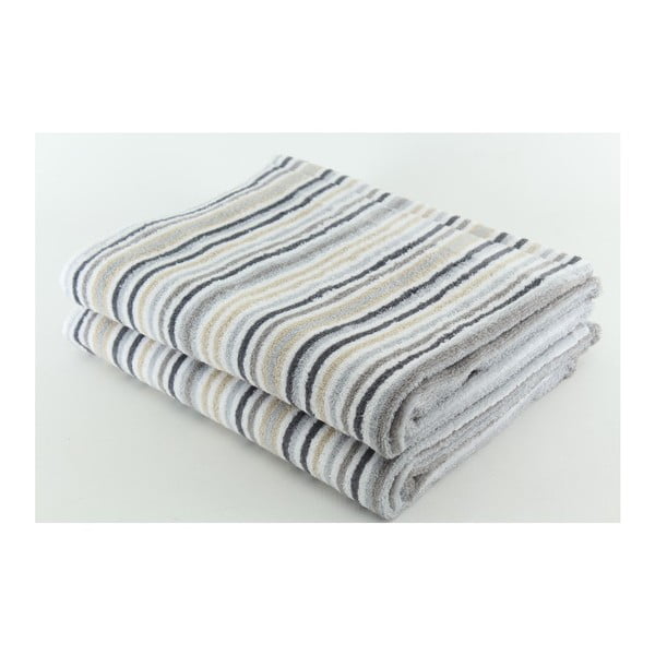 Komplet 2 ręczników Light Grey, 70x140 cm