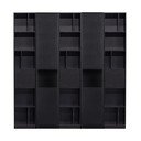 Czarny regał modułowy z litego drewna sosnowego 200x210 cm Finca – WOOOD