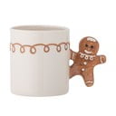 Kremowy kamionkowy kubek ze świątecznym motywem 350 ml Ginnie – Bloomingville