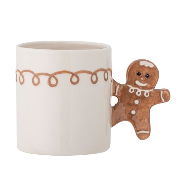 Kremowy kamionkowy kubek ze świątecznym motywem 350 ml Ginnie – Bloomingville