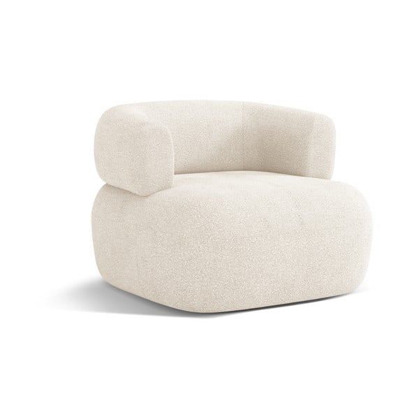 Beżowy fotel z materiału bouclé Jenny – Micadoni Home