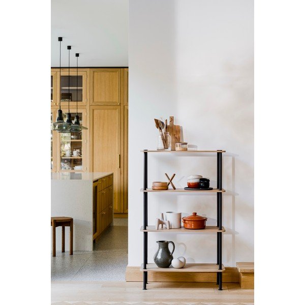 Regał w dekorze dębu w naturalnym kolorze 80x127x35 cm Teidi – noo.ma-image-1