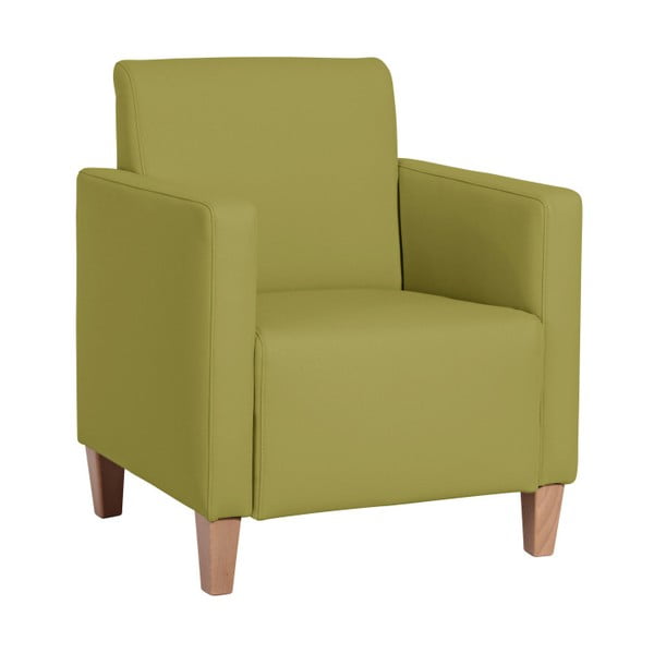 Zielony fotel z imitacji skóry Max Winzer Milla Leather Apple