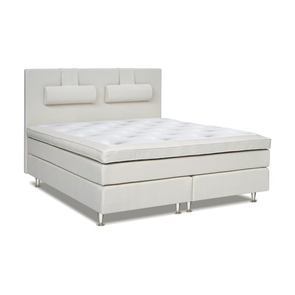 Beżowe łóżko z materacem Gemega Hilton, 180x200 cm