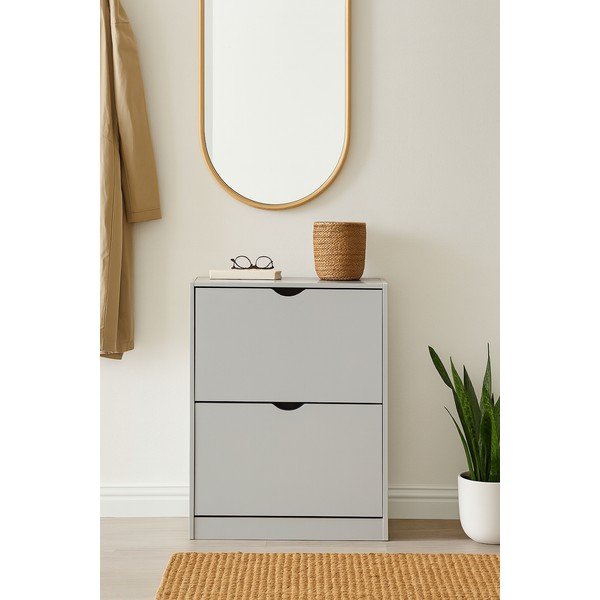 Szara uchylna szafka na buty 50x82x24 cm Stelo – Bonami Essentials-image-1