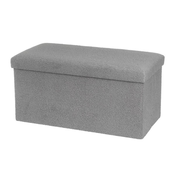 Szary puf z materiału bouclé Folding – Casa Selección