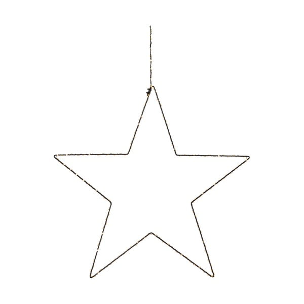 Czarna świąteczna wisząca dekoracja świetlna Markslöjd Alpha Star, wys. 30 cm