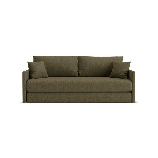Zielona rozkładana sofa z tkaniny szenilowej 209 cm Shannon – Cosmopolitan Design