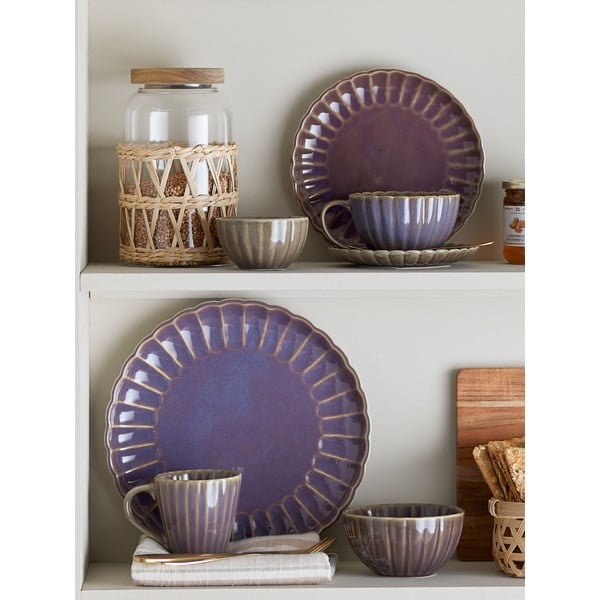 Fioletowa kamionkowa filiżanka do cappuccino 220 ml Latina – Bloomingville-image-3