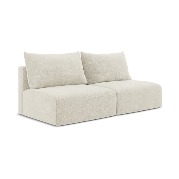 Kremowa rozkładana/ze schowkiem sofa 216 cm Kalena – Makamii-image-1
