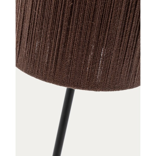 Lampa stołowa z litego drewna akacjowego w ciemnym naturalnym kolorze (wysokość 147 cm) Kor – Kave Home-image-4