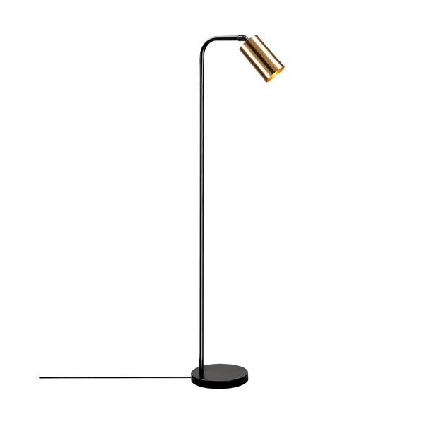 Lampa stojąca w czarno-złotym kolorze z metalowym kloszem (wysokość 120 cm) Emek – Opviq lights-image-2