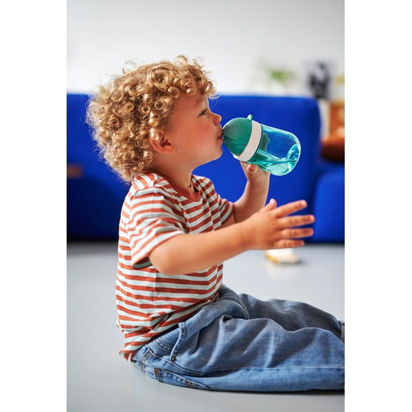 Biało-jasnozielony kubek dla dzieci z tritanu 300 ml Little farm – Mepal-image-4