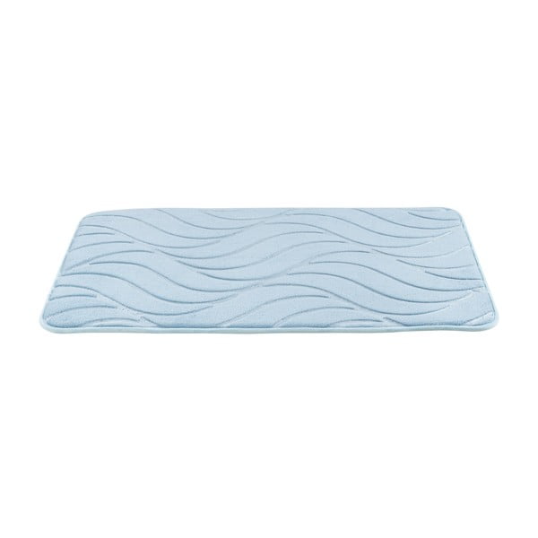 Jasnoniebieski dywanik łazienkowy z pianki z pamięcią kształtu 50x80 cm Tropic – Wenko