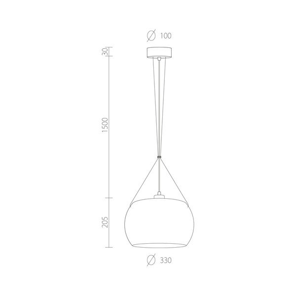 Srebrna lampa wisząca z czarnym kablem Sotto Luce MOMO-image-3