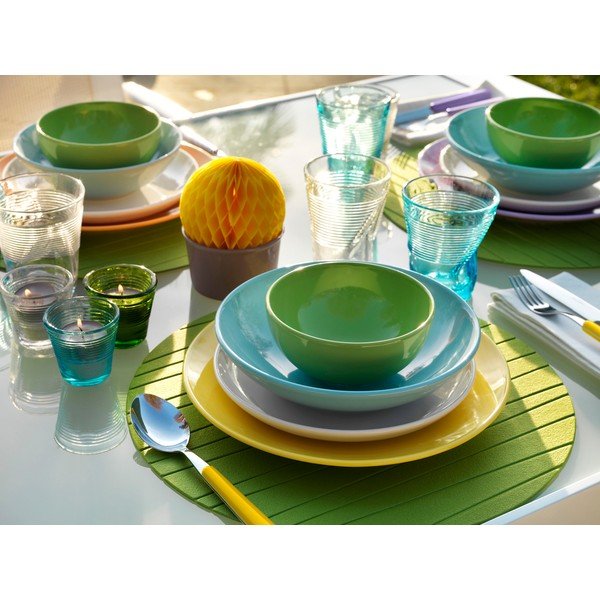 Biało-pomarańczowy komplet talerzy Kaleidos Levisia, 18 szt.-image-4