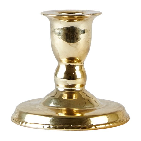 Ceramiczny świecznik w złotym kolorze Villa Collection Runna, 9 cm