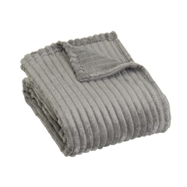 Szary koc z mikropluszu 130x160 cm Fur Velvet – Casa Selección