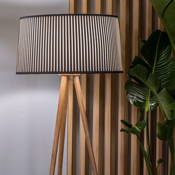 Szara lampa stojąca SULION Bea, wys. 152 cm-image-2