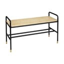 Czarno-naturalny metalowy regał na buty z siedziskiem Loft – Wenko