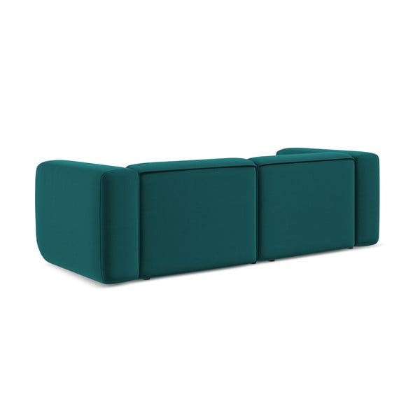 Turkusowa aksamitna sofa 228 cm Ekahi – Makamii-image-4