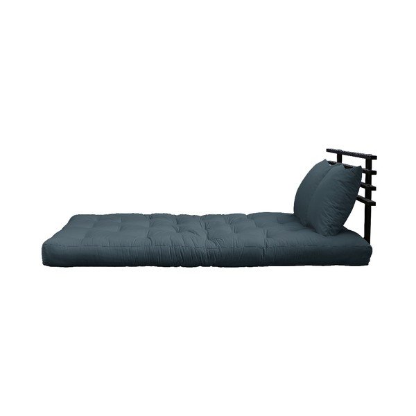 Sofa rozkładana z niebieskim obiciem Karup Design Shin Sano Black/Petrol Blue-image-1