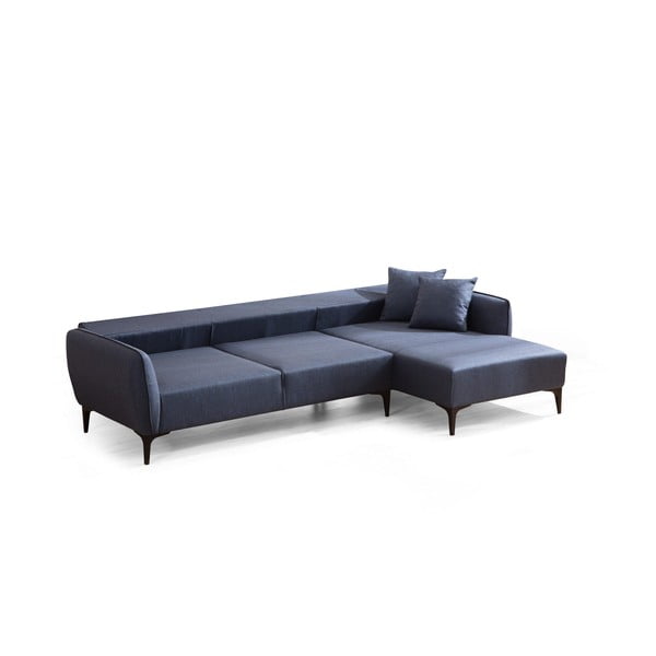 Niebieska sofa narożna Belissimo, prawy narożnik – Balcab Home-image-2