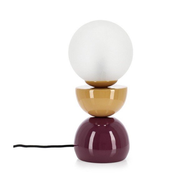 Metalowa lampa stołowa ze szklanym kloszem (wysokość 33 cm) Malton – Bizzotto