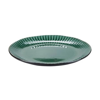 Zielony kamionkowy talerz Bahne & CO Birch, ø 27 cm