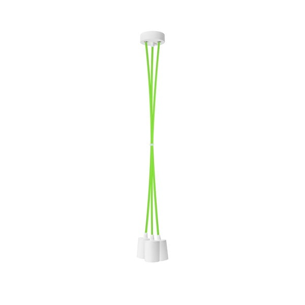 Potrójny wiszący kabel Cero, biały/zielony