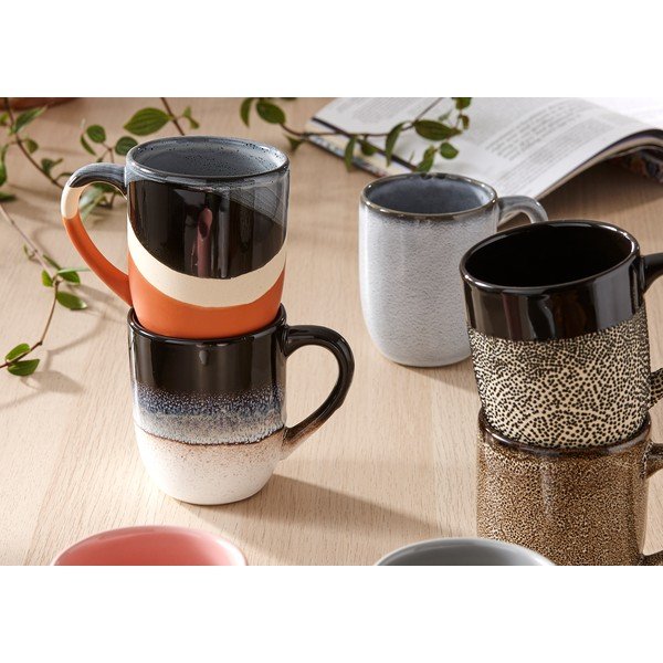 Czarno-biały kubek 300 ml Cafe – Ladelle-image-1