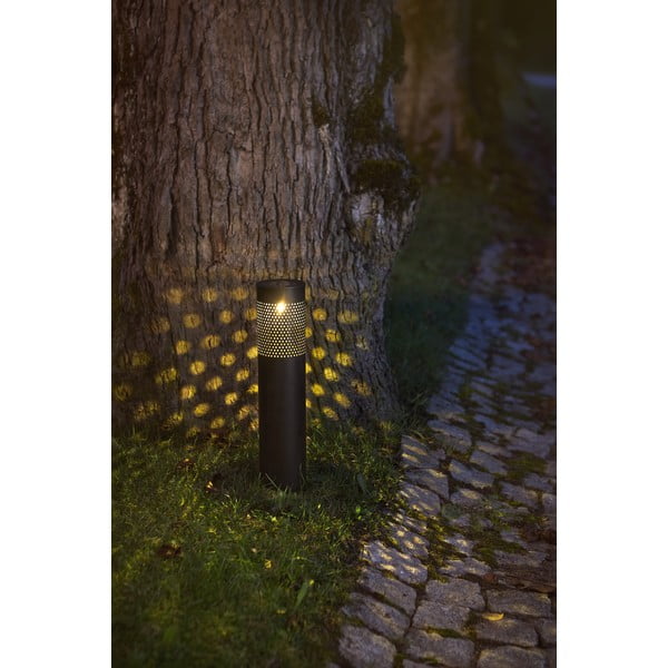 Czarne oświetlenie solarne LED ze stali nierdzewnej Star Trading Blace, wys. 39 cm-image-3