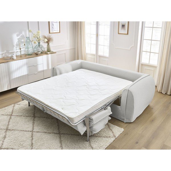 Jasnoszara sofa do spania/rozkładana 236 cm Archimede – Bobochic Paris-image-1