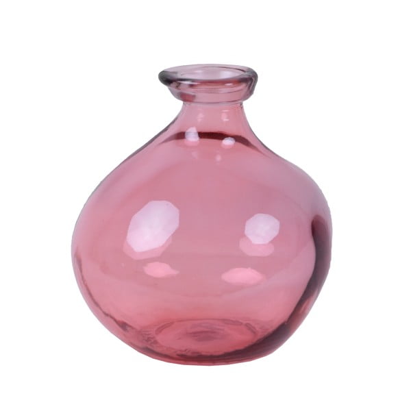 Różowy wazon ze szkła z recyklingu Ego Dekor Simplicity, wys. 18 cm