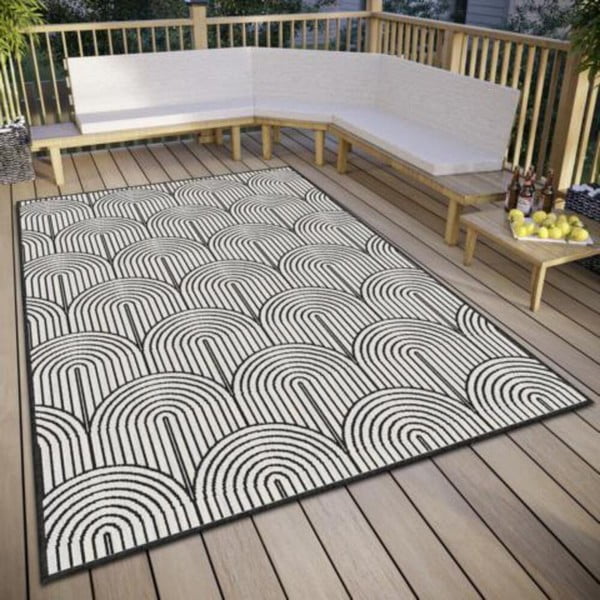 Czarno-biały dywan odpowiedni na zewnątrz 120x170 cm Pangli Black – Hanse Home-image-2