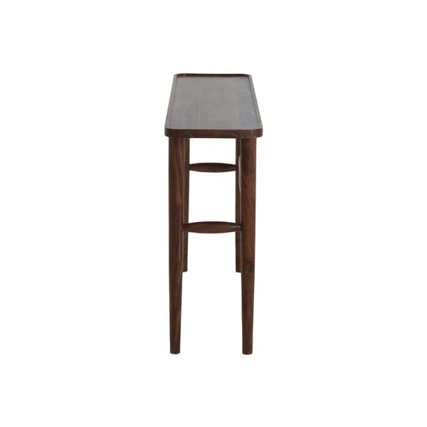 Brązowa konsola z litego drewna akacjowego 30x120 cm Qiano – Light & Living-image-3