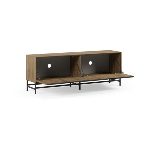 Czarna/w naturalnym kolorze szafka pod TV w dekorze dębu 150x61x35 cm Aiden – Marckeric-image-3