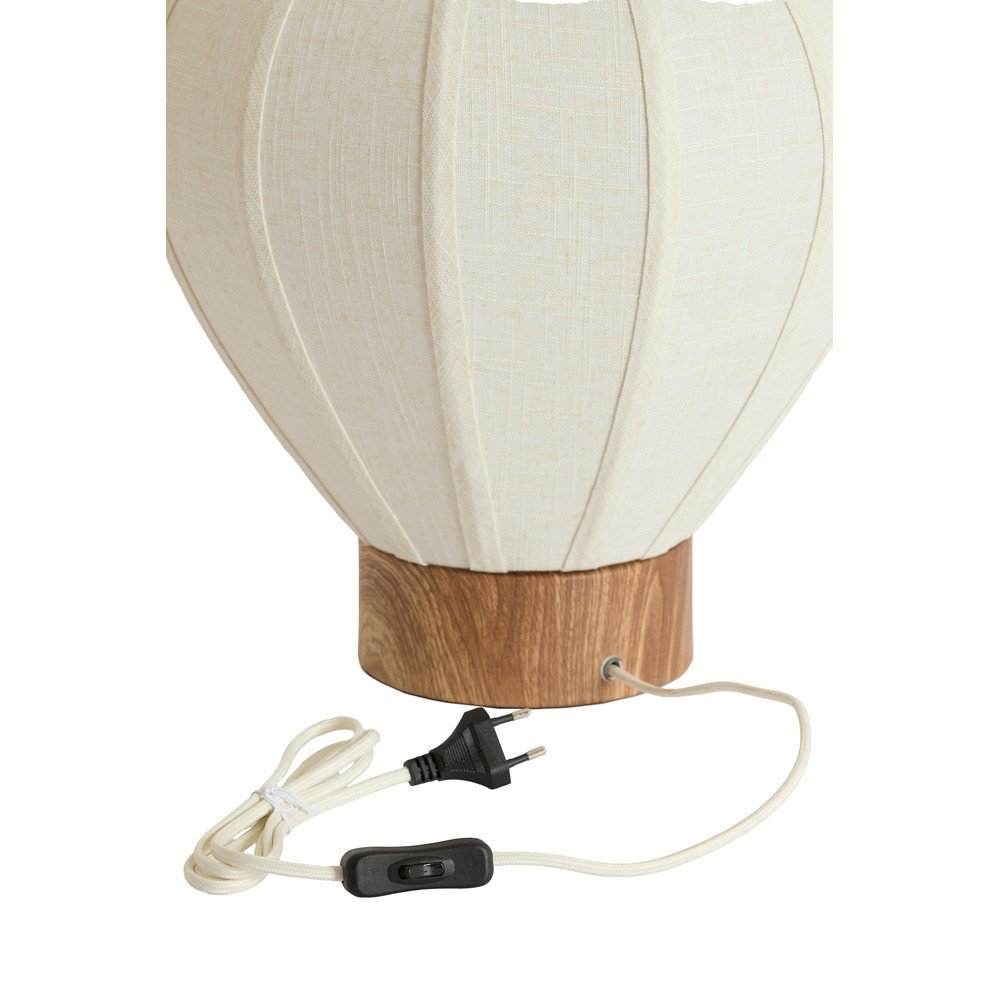 Kremowa metalowa lampa stołowa z tekstylnym kloszem (wysokość 36 cm) Kyzo – Light & Living (zdjęcie 7)