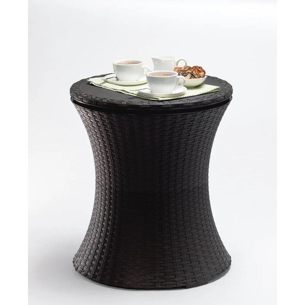 Okrągły stolik ogrodowy z pojemnikiem na lód 49.5x49.5 cm Cool – Keter-image-4