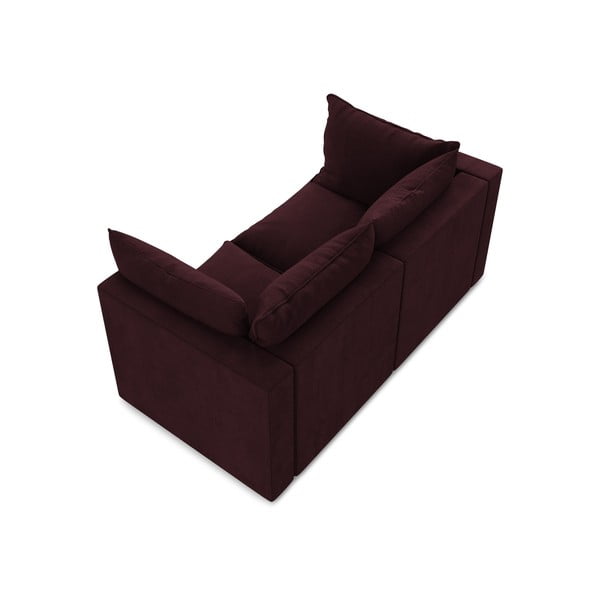 Bordowa sofa 180 cm Manao – Makamii-image-3