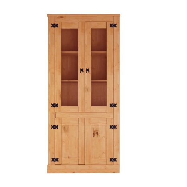 2-drzwiowa witryna z litego drewna sosnowego Støraa Alfredo