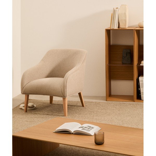 Beżowy fotel Bobly – Kave Home-image-1