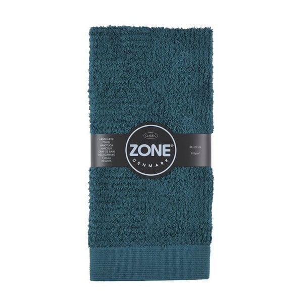 Ciemnozielony ręcznik Zone Dark, 50x100 cm