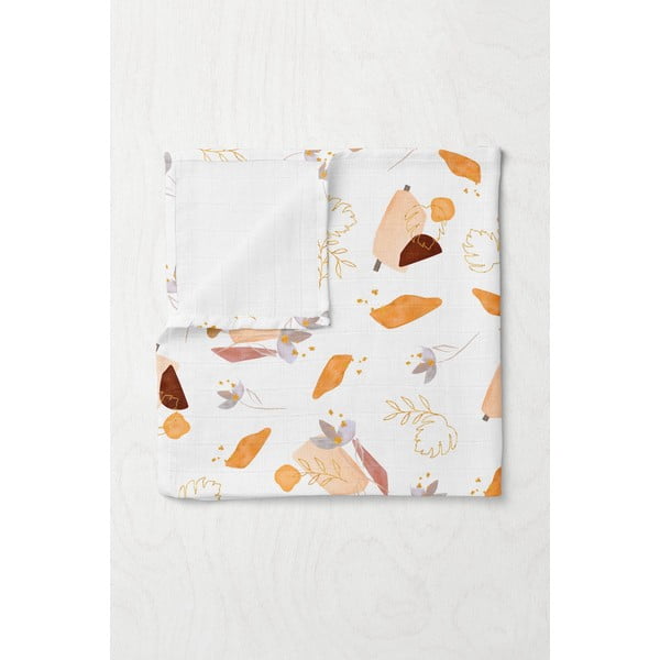 Biały koc dziecięcy muślinowy 75x100 cm Boho – Mijolnir-image-1