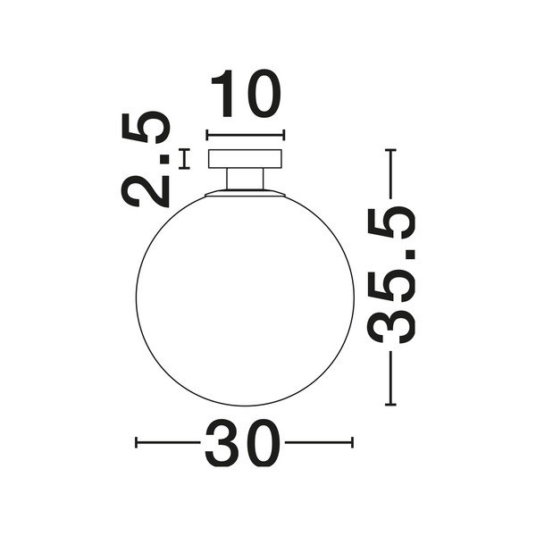 Biała/w kolorze złota szklana lampa sufitowa Vita – Nova Luce-image-3