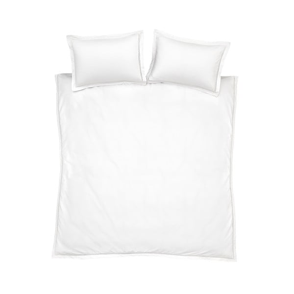 Biała bawełniana pościel dwuosobowa 200x200 cm Oxford Lace Trim – Bianca
