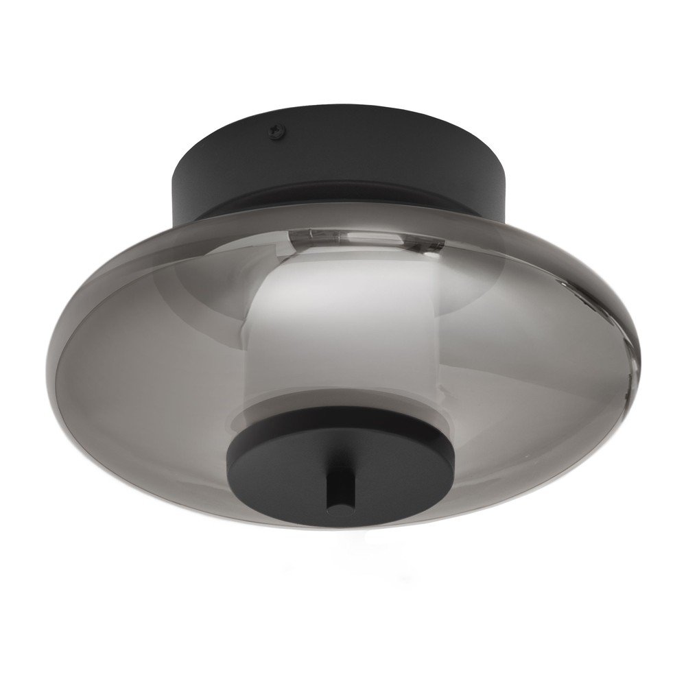 Szklana lampa sufitowa LED ze ściemniaczem w kolorze matowej czerni Ballet – Nova Luce