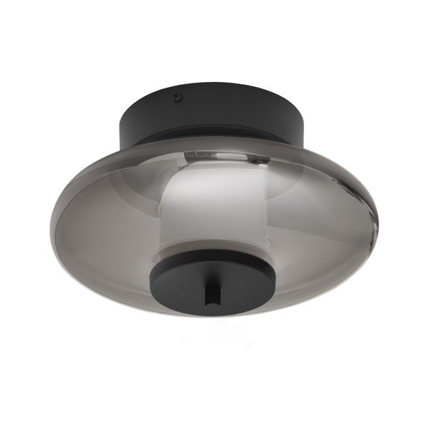 Szklana lampa sufitowa LED ze ściemniaczem w kolorze matowej czerni Ballet – Nova Luce