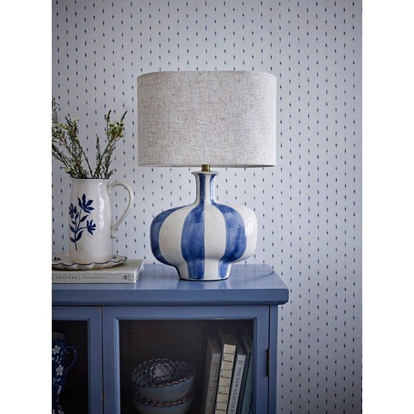Lampa stołowa ceramiczna z tekstylnym kloszem (wysokość 46 cm) Alida – Bloomingville-image-2