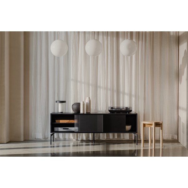 Czarna szafka pod TV 160x60x42 cm Met – noo.ma-image-1